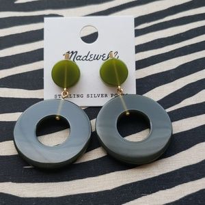 Madewell Green Lucite Earrings